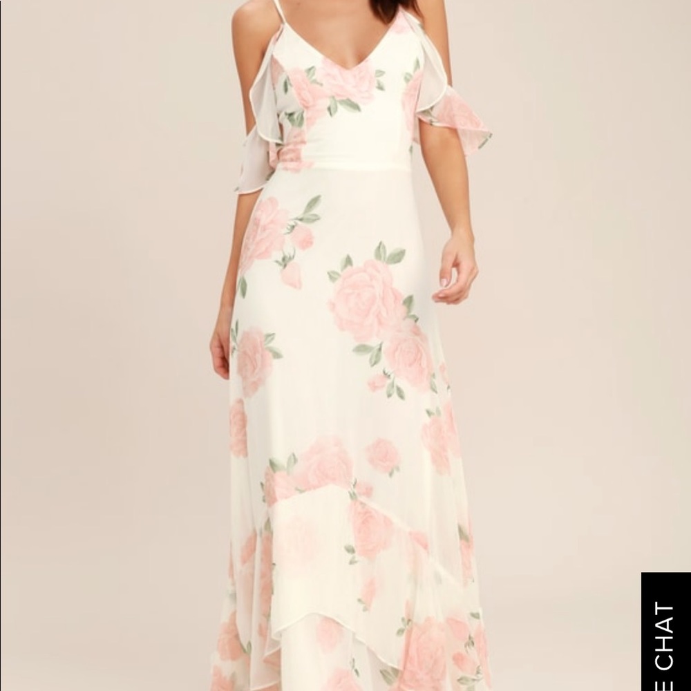 Lulus ivory floral dress